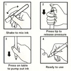 Rotulador dorado para lápidas, ideal para restaurar inscripciones descoloridas en tumbas
