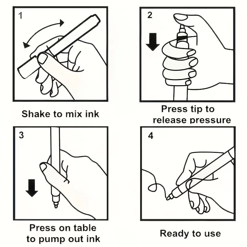 Rotulador dorado para lápidas, ideal para restaurar inscripciones descoloridas en tumbas