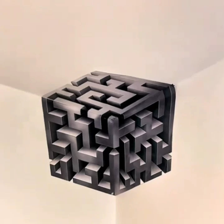🧩 Escultura geométrica moderna para esquina